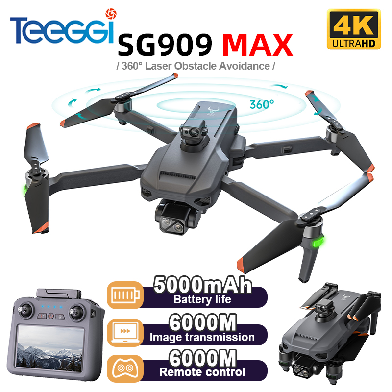 Drone Camera 4K - Teeggi SG909 MAX GPS Drone With